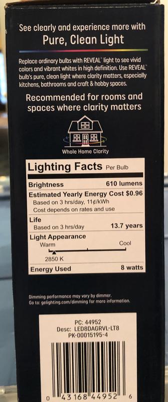 GE Reveal HD 60-Watt EQ A15 Color-enhancing Medium Base (e-26) Dimmable LED  Light Bulb (2-Pack) in the General Purpose Light Bulbs department at