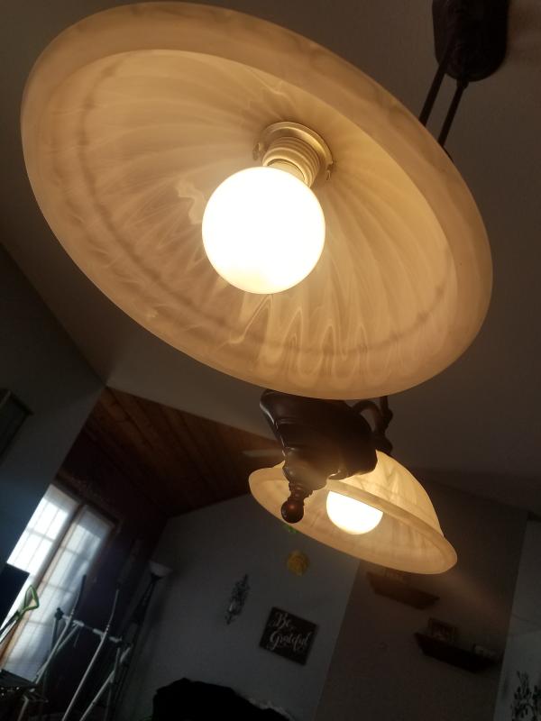 My beautiful new Warm White LED bulbs by GE!