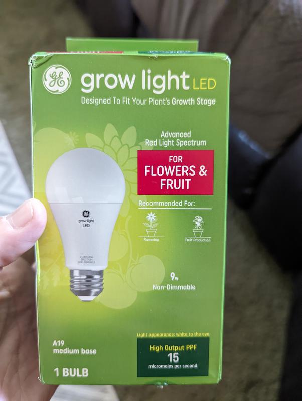 GE Grow LED Light Bulbs for Fruits and Flowering A19 Bulbs 9