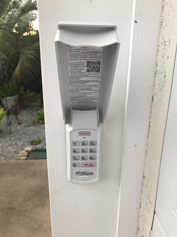Installed key pad