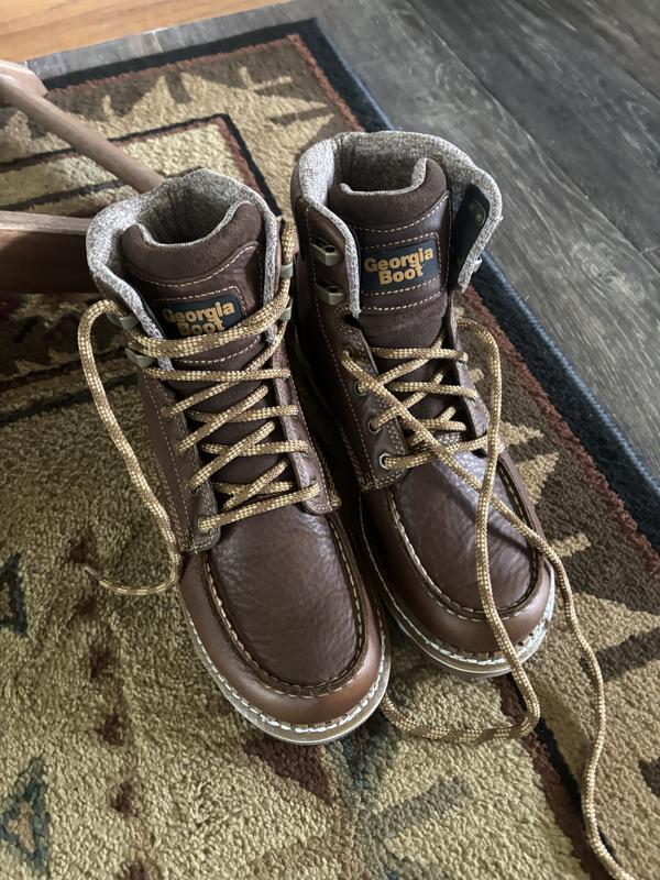 Georgia Boot Stivali Da Lavoro Impermeabili AMP LT, Punta Moc-Toe, Zeppa 15cm, Taglia 8W, Marrone, Antiscivolo - 4