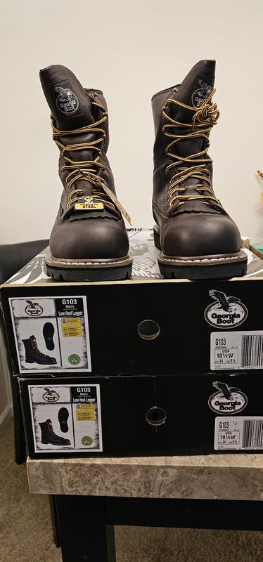 Georgia Steel Toe Waterproof Lace-To-Toe Work Boot, G103