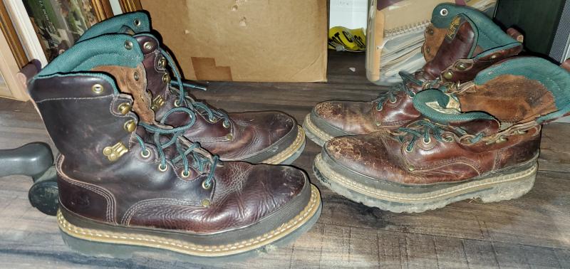Georgia Giant Work Boots - Full Grain Leather Steel Toe Work Footwear
