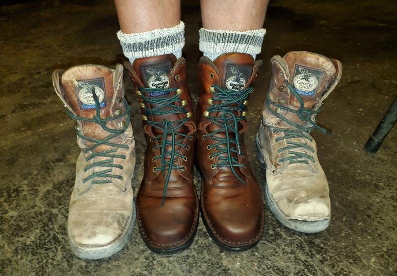 This is only a few of his boots that he has had over the past couple years