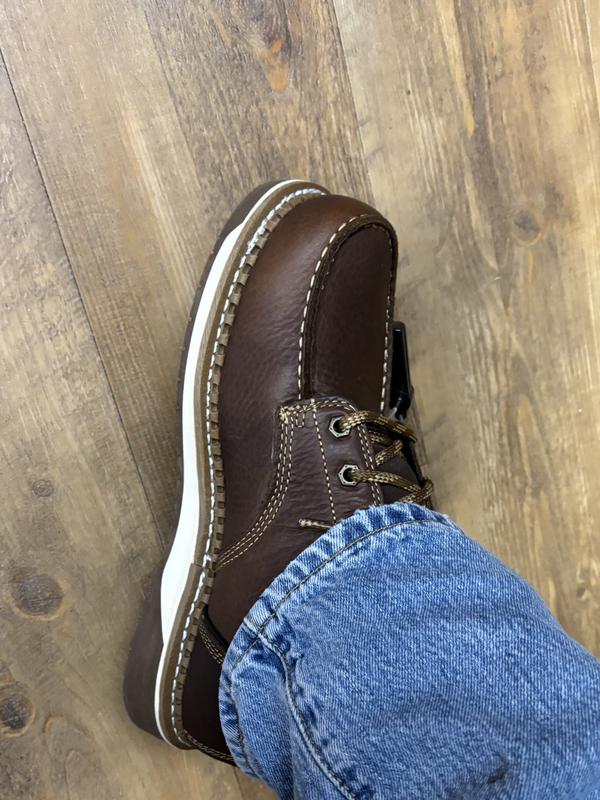 GEORGIA BOOT AMP LT Arbeitsstiefel – Wasserdicht, Moc-Toe, Keilsohle – In Braun, Größe 38.5 EU – Für Hohen Komfort & Sicherheit