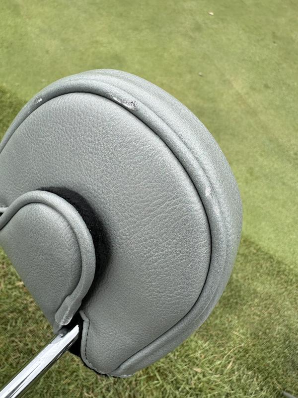 EMBOSSED SKULL & TEES LEATHER MALLET HEADCOVER | GOLF HEAD COVERS