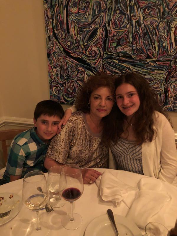 My 70 birthday with my Grandchildren family