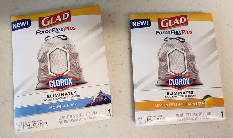 Glad Large Trash Bags, ForceFlex with Clorox Mountain Air, 30 Gal, 25 CT
