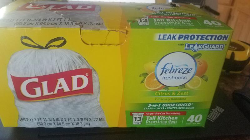 Kitchen ForceFlex Lemon Zest Scented Trash Bags