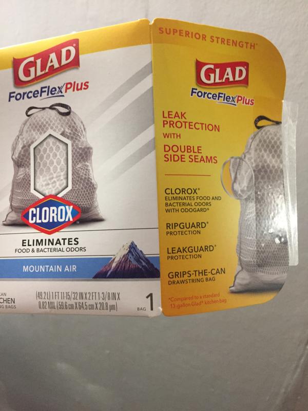 Glad ForceFlex with Clorox Mountain Air Scent Large Drawstring Trash Bags,  25 ct - King Soopers