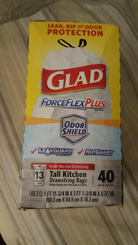 Glad ForceFlex 13 gal Tall Kitchen Bags Drawstring 90 pk 0.72 mil - Ace  Hardware