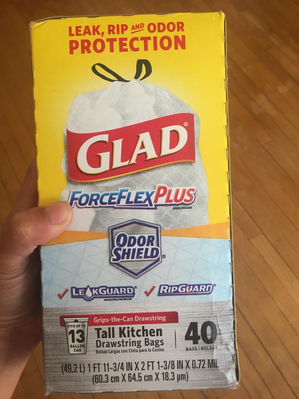 Glad Part # 70427 - Glad Forceflexplus 13 Gal. White Tall Kitchen