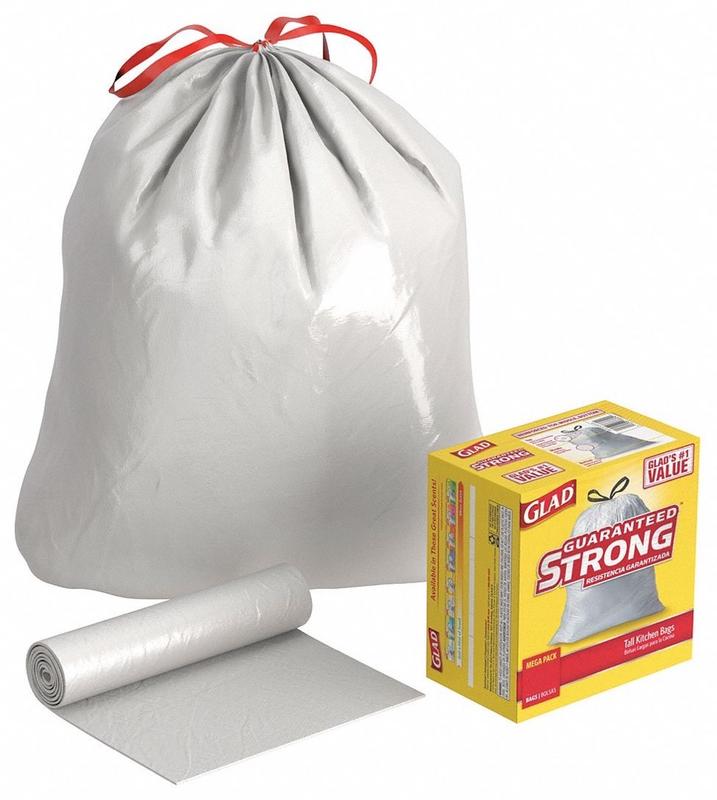Glad Drawstring Bags, 13 Gallon Kitchen Trash Bags - Parish Supply