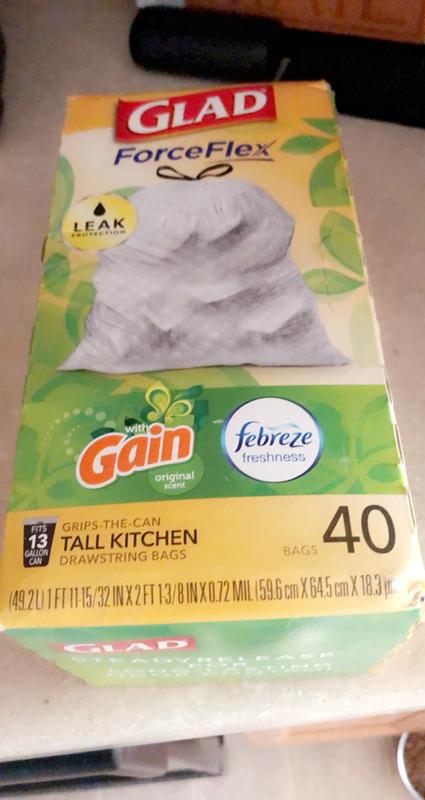 GLAD Small Kitchen Trash Bags, - 4 Gallon Trash Bag for Kitchen, Lemon  Fresh Bleach Scent, Odor Eliminator, Leak Protection, 80 Count