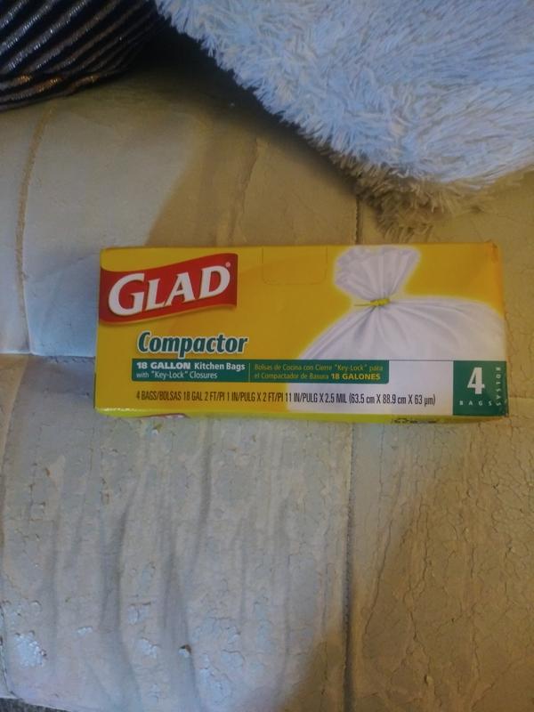 Glad Compactor Kitchen Trash Bags - 18 Gallon White Trash Bag - 4 count 