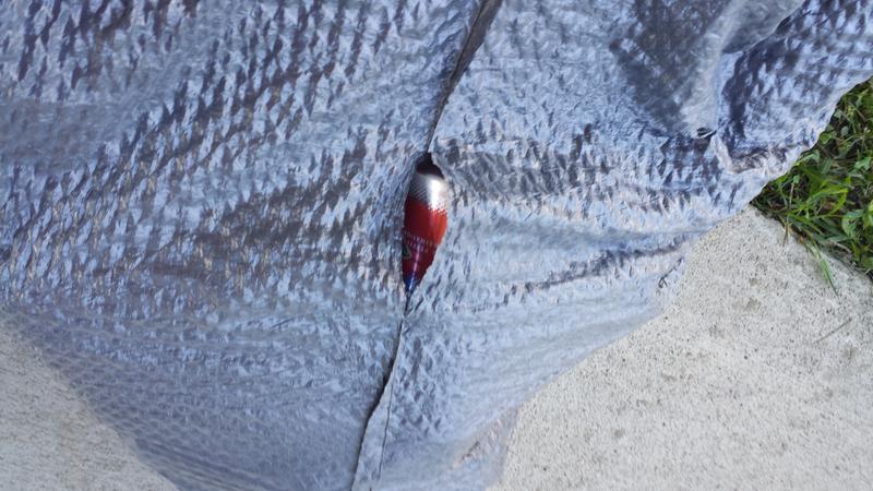 You can see part of the bag has a seam the holes are where there is NO seam