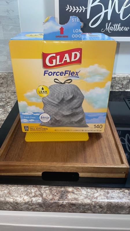 Glad Tall Kitchen Trash Bags, 13 Gallon, 68 Bags (ForceFlexPlus, Fresh  Clean)