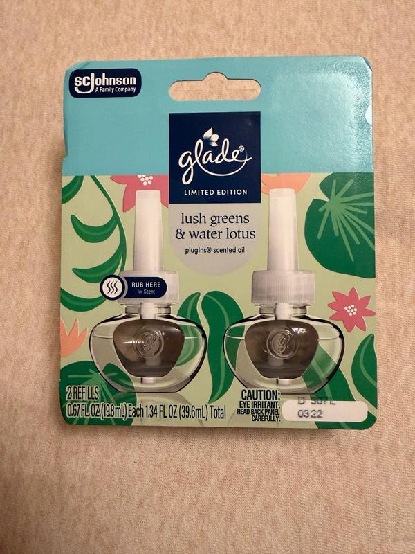 Lush Greens & Water Lotus PlugIns Scented Oil 2 Refills | Glade