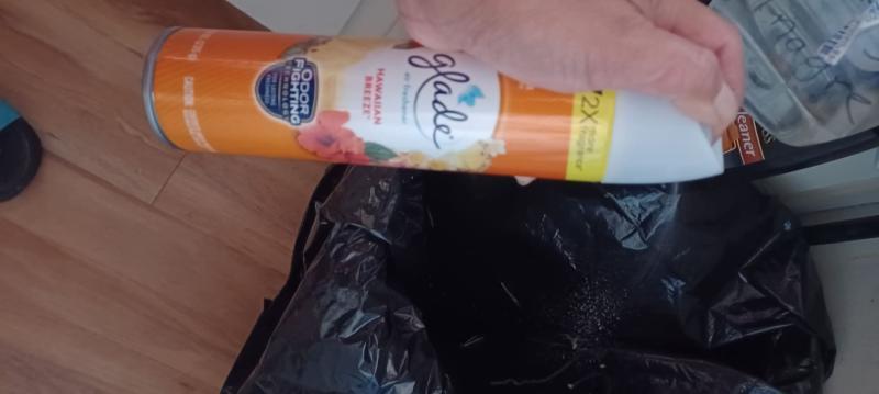 In the kitchen trash can