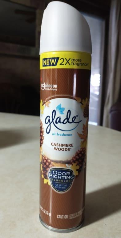 Glade Aerosol Spray, Air Freshener for Home, Cashmere Woods Scent