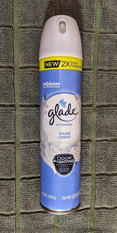 Glade Air Freshener Spray for Home, Clean Linen Scent, Fragrance Infused  With Essential Oils, Invigorating and Refreshing, With 100% Natural  Propellent, 8.3 Oz, Air Fresheners