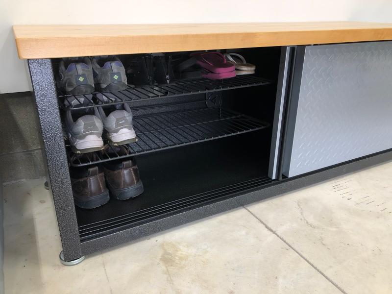 Gladiator shoe storage discount bench