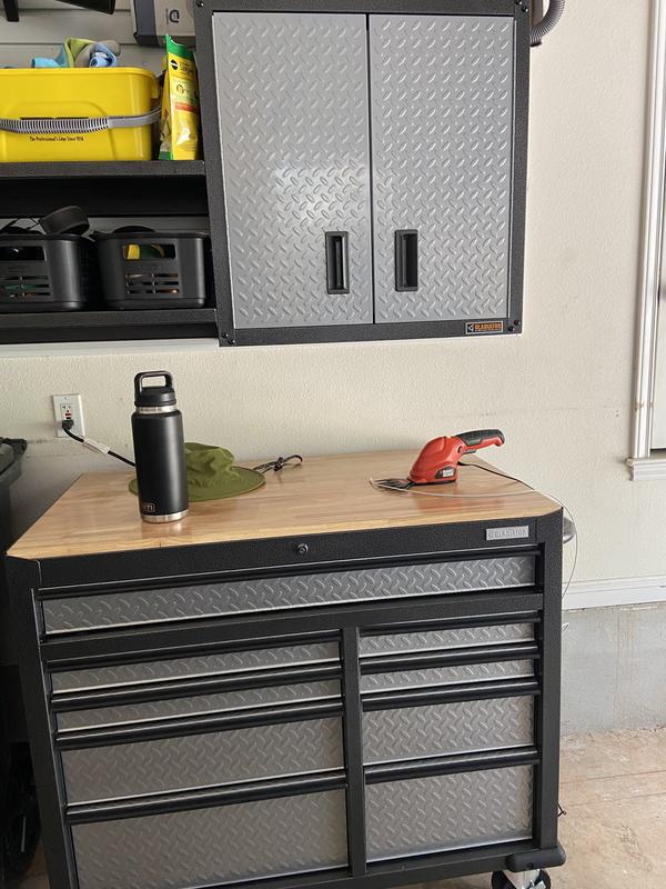 Banco de trabajo  Tool storage cabinets, Garage design, Garage storage  organization