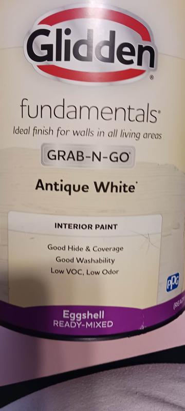 Glidden Fundamentals Interior Paint Commercial White / White, Semi-Gloss, 1  Gallon 