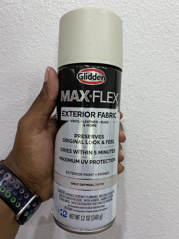GLIDDEN MAX FLEX 12 oz. Satin Onyx Exterior Fabric Spray Paint and