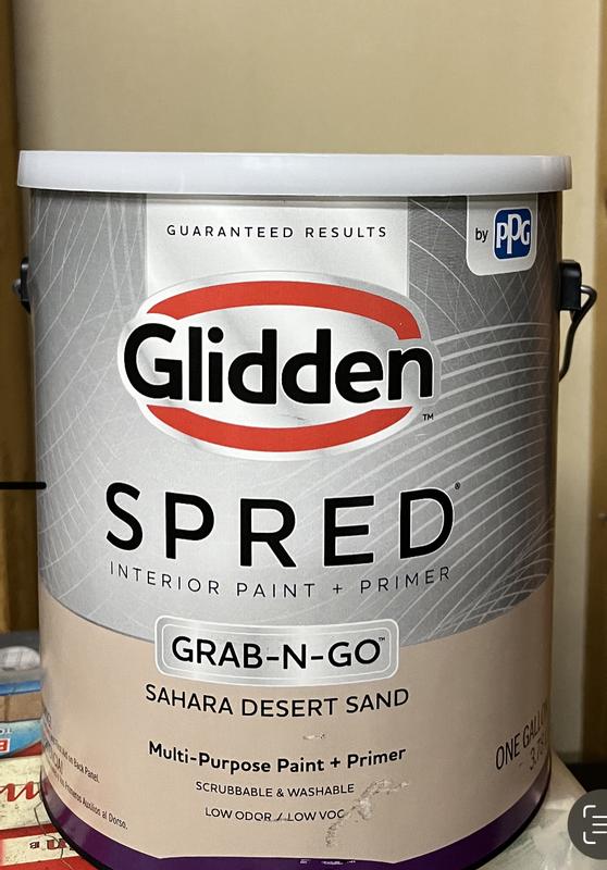 Glidden Spred Grab-N-Go Interior Wall Paint White, Semi-Gloss, 1 Gallon 