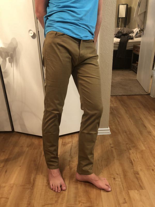 the young mans Levis