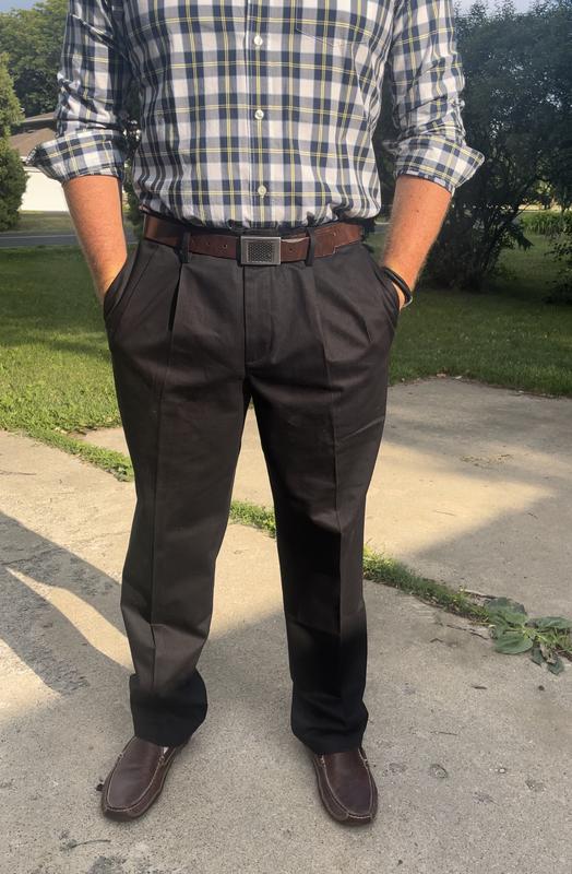 Roomier and comfortable through the leg, but quite long.