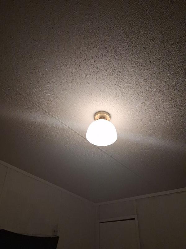 Globe Electric 8-in Matte Brass Indoor 1 -Light Smart Semi-flush Mount ...