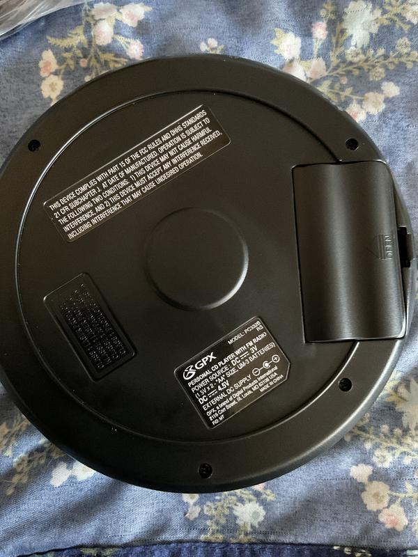 GPX CD Player back side
