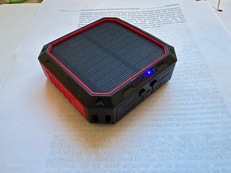 WeatherX Solar Power Bank & Light with Wireless Charger (XPC10002R)