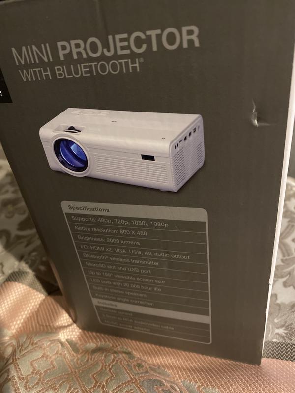 GPX Portable Indoor/Outdoor Projector, Bluetooth