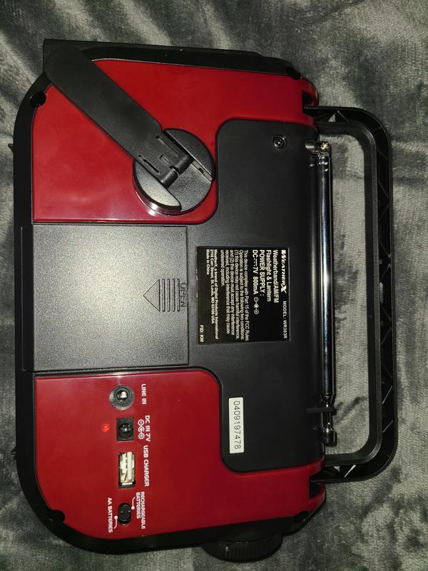 Back view with line in,power in,USB charger & Battery option