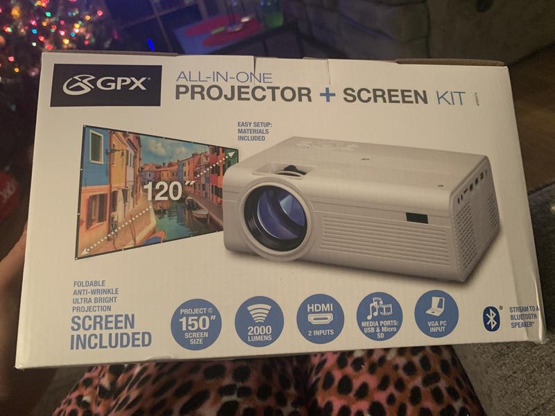 gpx all in one projector and screen kit review