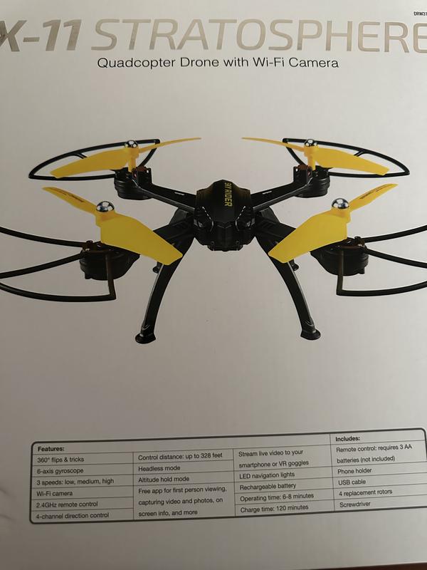 Sky Rider Quadcopter Drone w/Wi-Fi Camera (DRW311)