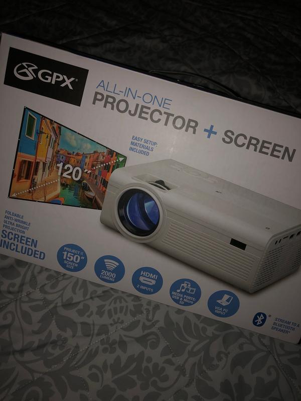GPX Portable Indoor/Outdoor Projector, Bluetooth