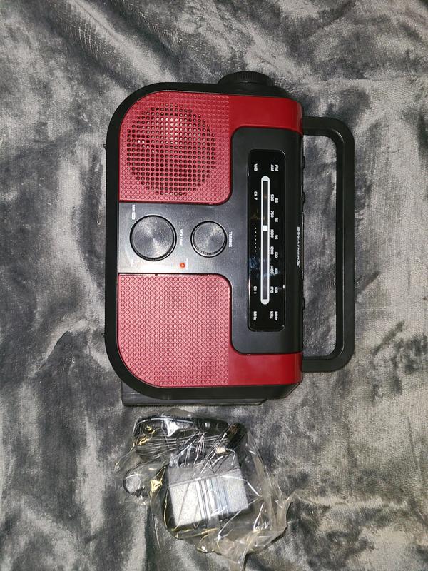 Front View with AM/FM/Weather Radio,tuning & volume knob