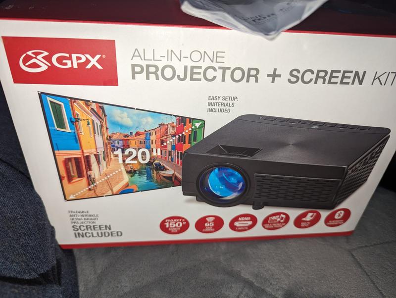 gpx all in one projector and screen kit review