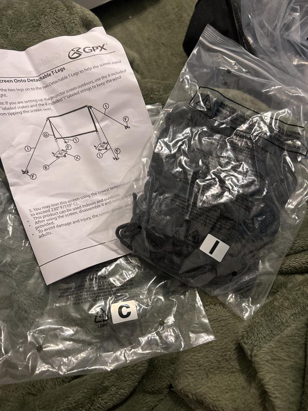 letters in the bags to identify