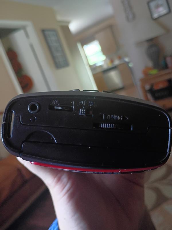 Side of cassette player