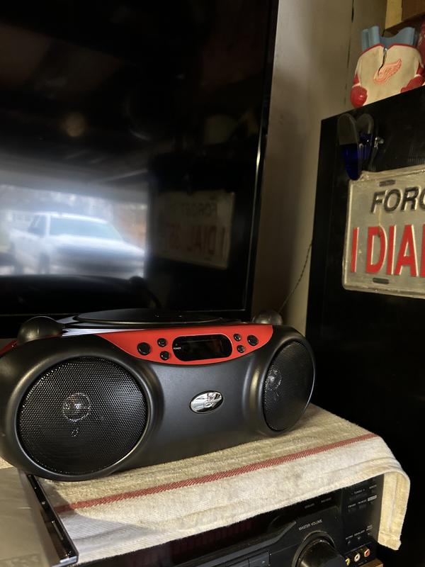 GPX 232R Sports CD AM/FM Boombox, Red | Meijer