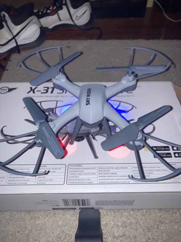 Sky Rider X-31 Shockwave Quadcopter Drone with Wi-Fi Camera (DRW331MG)