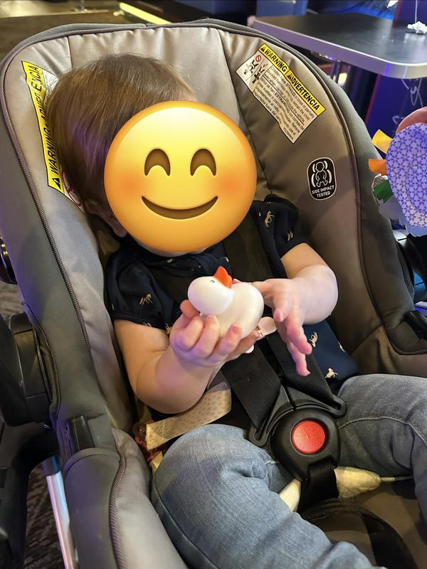Being able to keep her in the pumpkin seat has reduced the car seat to stroller meltdowns, too. No unbuckling and fighting to get her back in the seat, just snap and go!