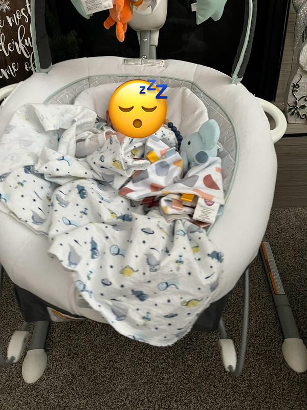 Gliding action puts baby to sleep