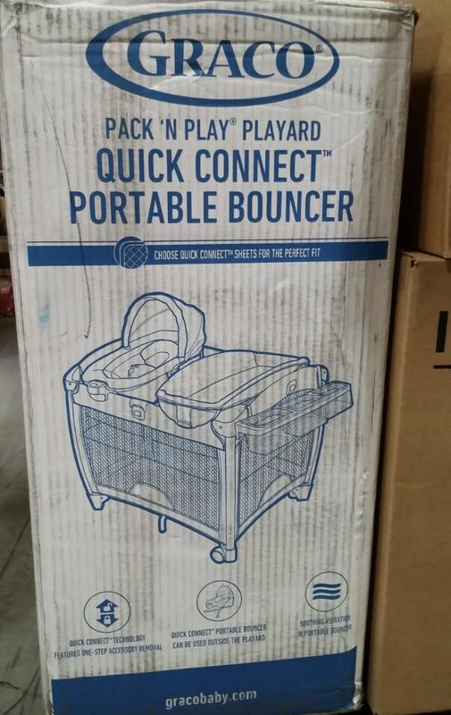 Graco pack n play playard hotsell quick connect portable bouncer assembly