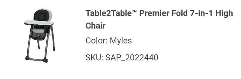 Table2Table™ Premier Fold 7-in-1 High Chair